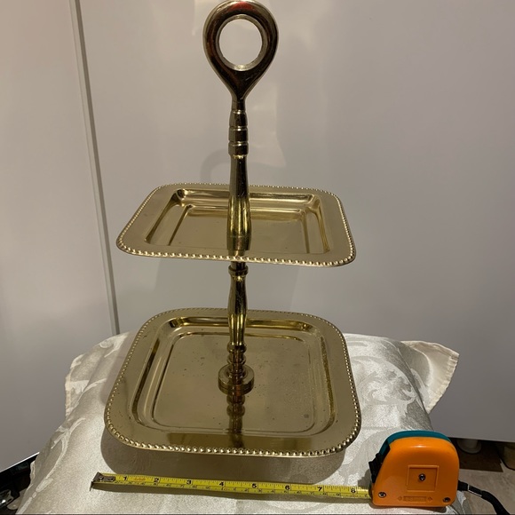 Gold Tiered Serving Tray - Picture 4 of 6
